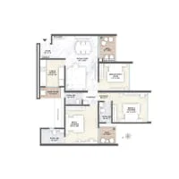 Excellaa Primarc Bavdhan 3 BHK Floor Plan Image